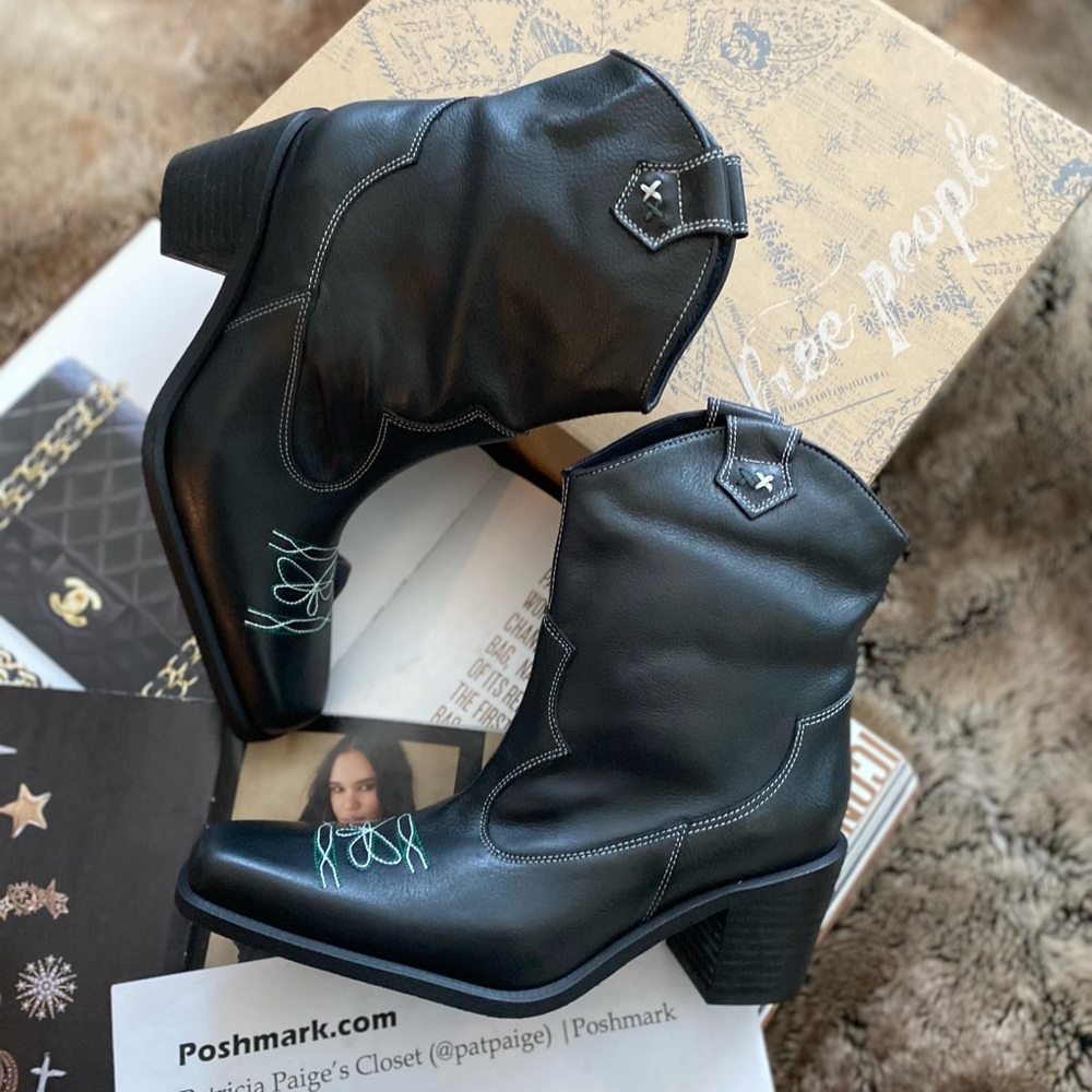 Free People Wandering Western Ankle Boots